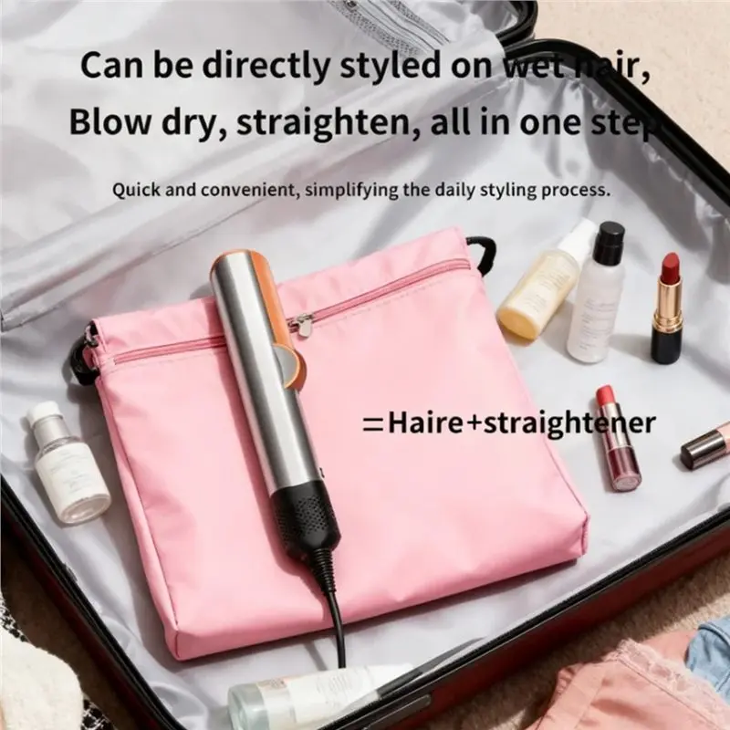 B23B Professional 2-In-1 Hair Dryer And Straightener Negative Iron Long Lasting Styling Tool Wetanddry Straightener EU EU Pl