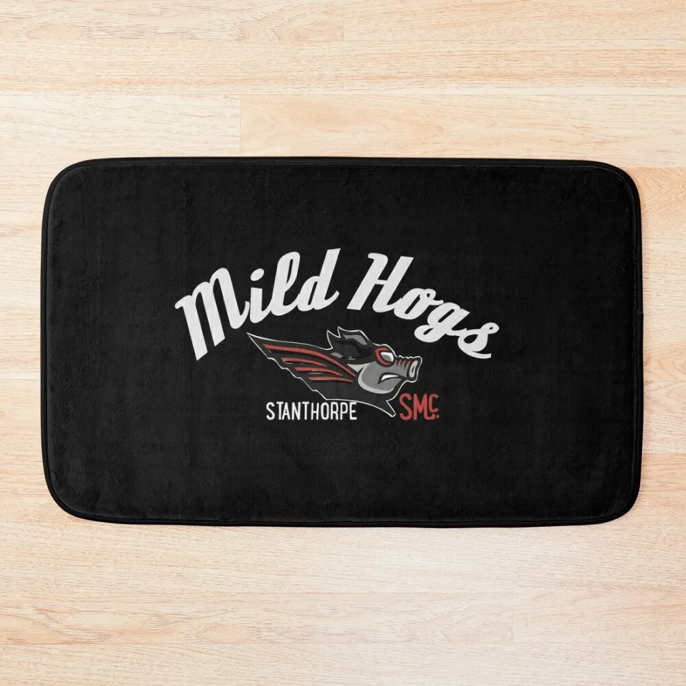 

Mild Hogs on Black Bath Mat Mats For Bathroom And Toilet Bathroom Absorbent Quick Dry Mat
