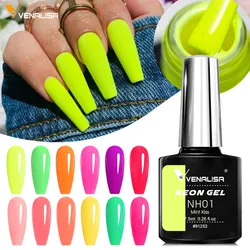 Venalisa Neon Nail Gel Polish 7.5ml Ultra Green Yellow Summer Gorgeous Colors Soak Off UV LED Gel Varnish Nail Lacquer