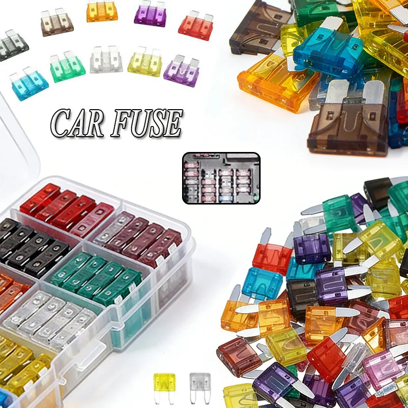 140-80Pcs Medium Mini Auto Car Fuses 2A/3A/5A/7.5A/10A/15A/20A/25A/30A/35A Amp With Boxed Assortment Blades + Fuse Puller