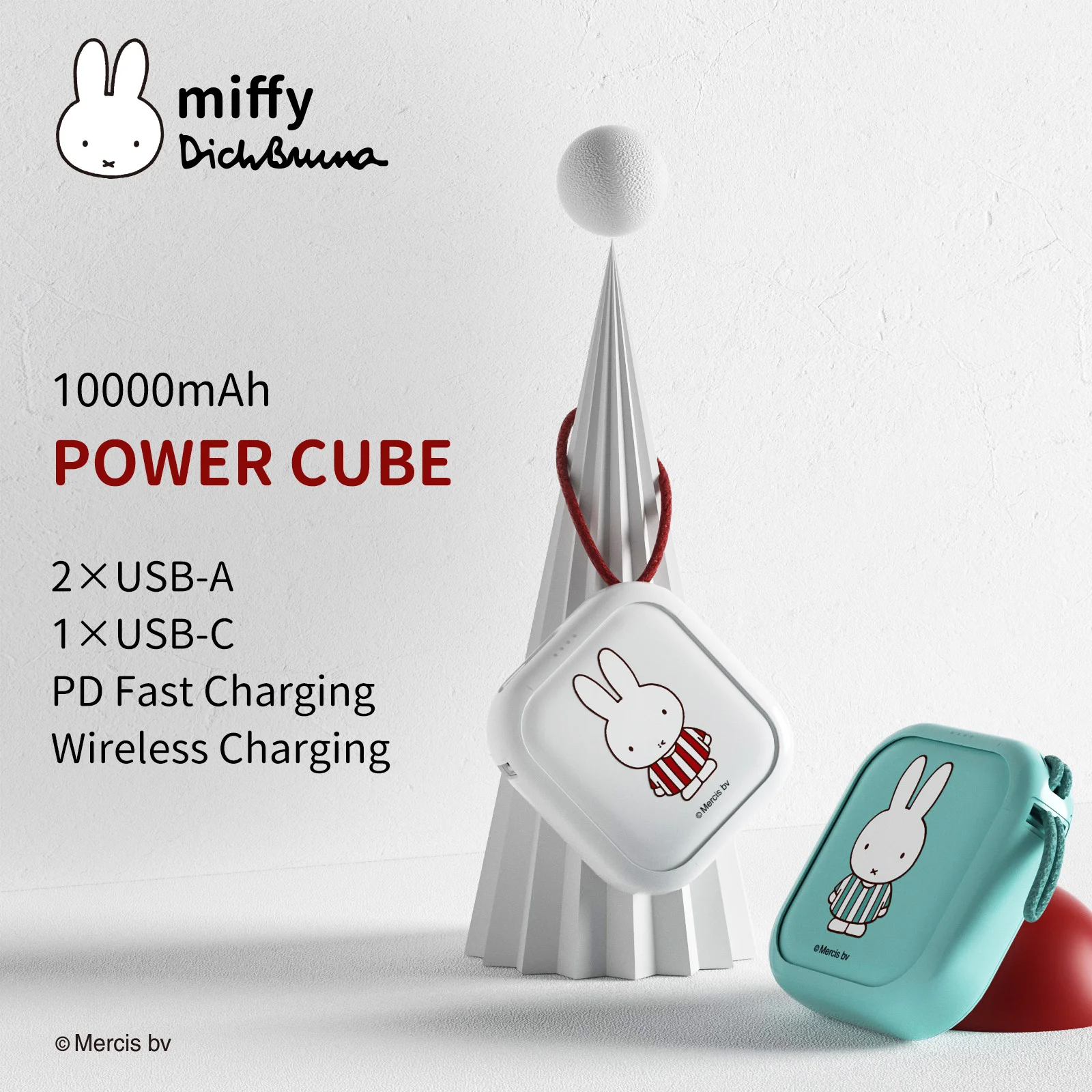 Miffy X MIPOW Power bank 10000mAh External Battery Wireless Powerbank PD 20W Fast Charging Portable Charger For iPhone Poverbank