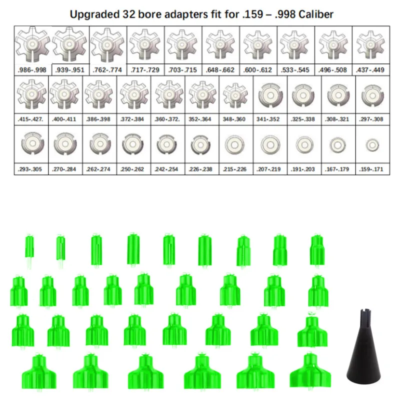 

Universal Adapters .177 .22 to .50 .64 .78 12GA for Laser Boresighters Adapters & Screws