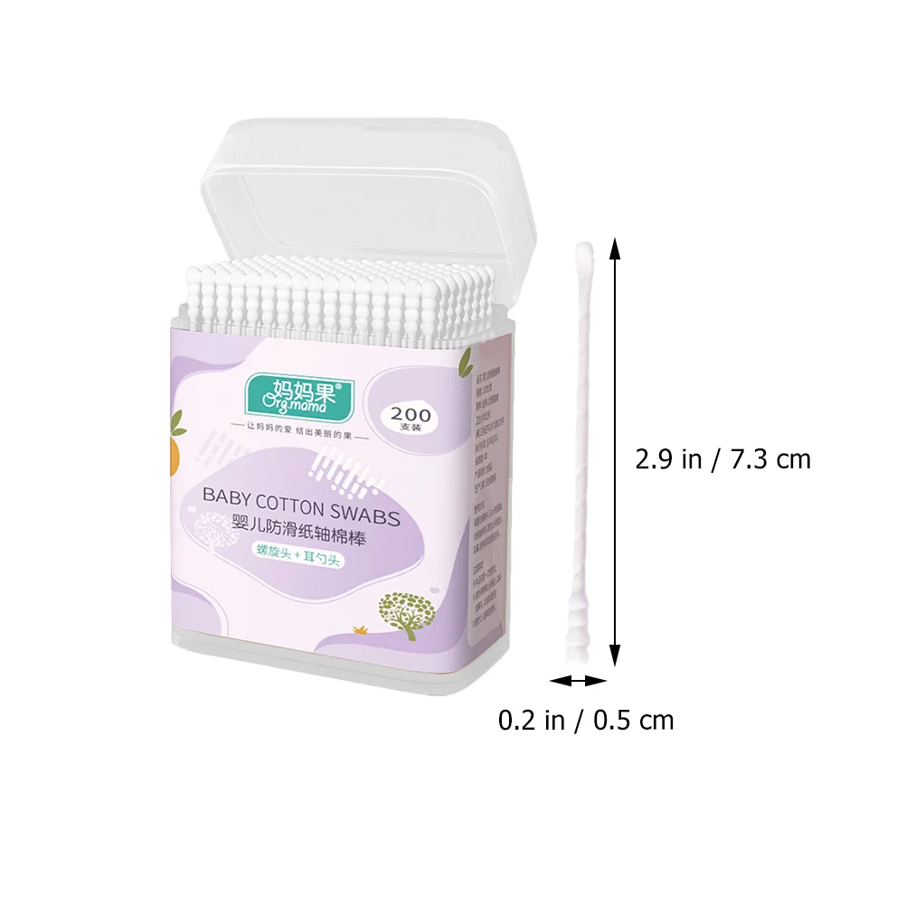 2 กล่องสําลีหูทําความสะอาด Sticks Swabs Double Tipped Baby Care แต่งหน้า