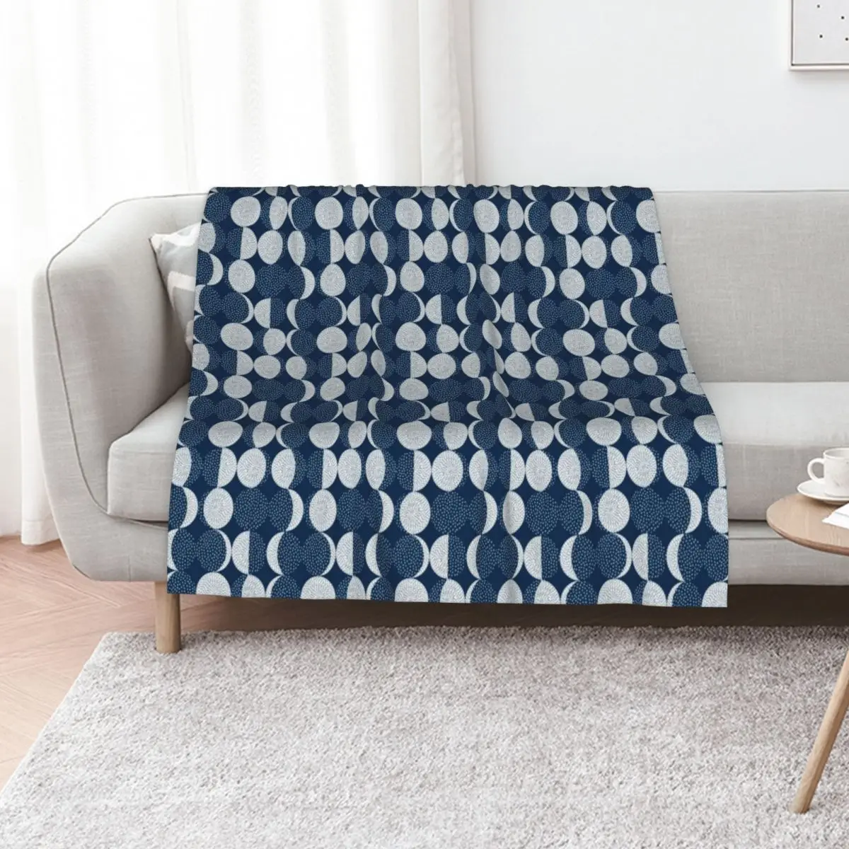 Moon Phases / repeat pattern Throw Blanket Stylish Couch Blanket for Home Living Room
