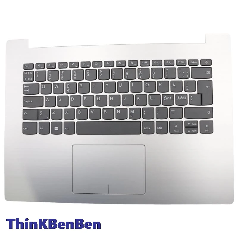 

NDC Nordic Platinum Grey Keyboard Upper Case Palmrest Shell Cover For Lenovo Ideapad 320 14 14ISK 14IKB 14IAP 14AST 5CB0N82304