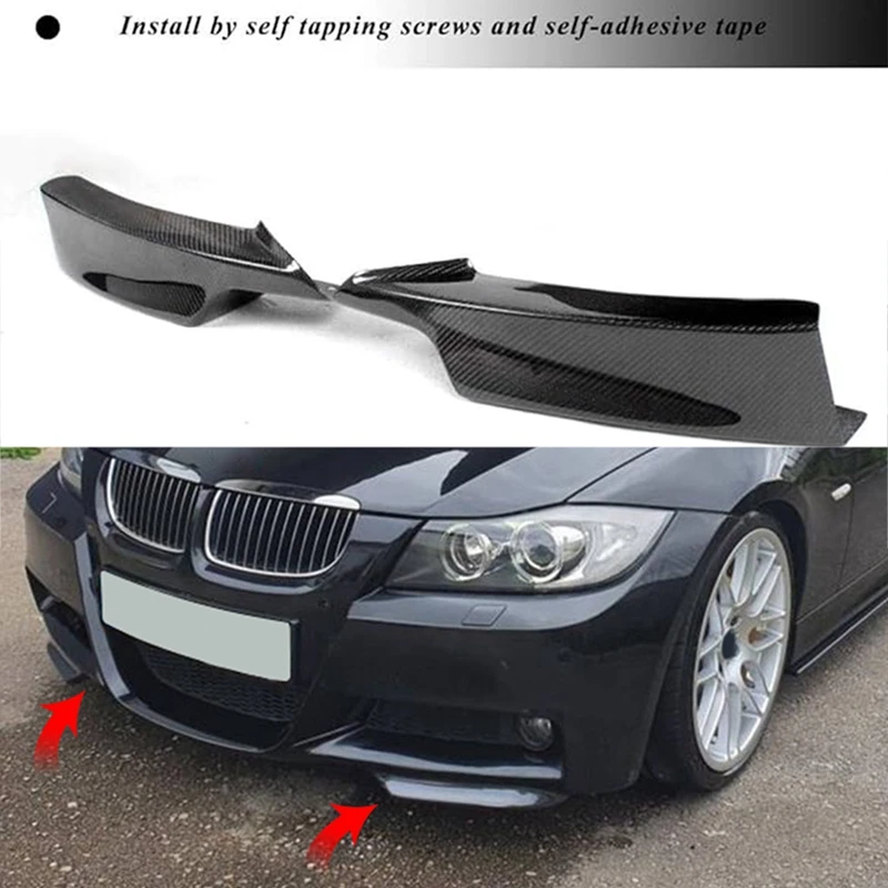 Front Bumper Lip Splitter Flap For BMW 3 Series E90 E91 M-Tech 320I 2005-2008 Bumper Splitter Lip Diffuser Spoiler