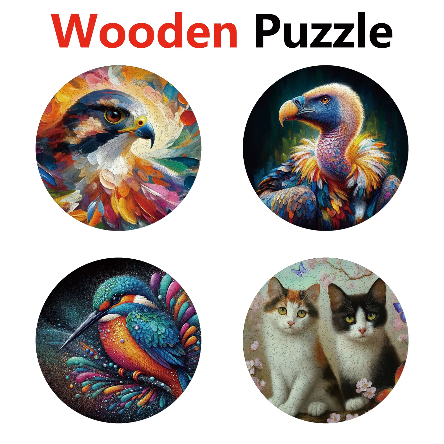 

Bird Vulture Bird Cat Animal Puzzles High Quality Jigsaw Puzzle Wooden Puzzle Best Christmas Gift