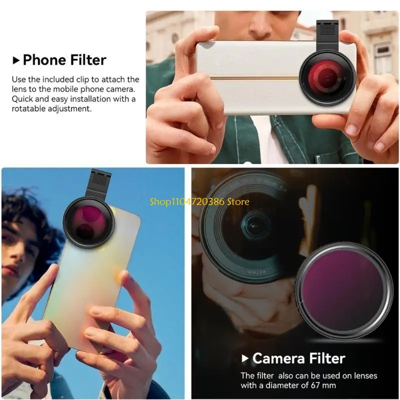 K0EA Circular Polarizer Filter for Phone 16 Clip-On CPL Filter Camera Lens Filter
