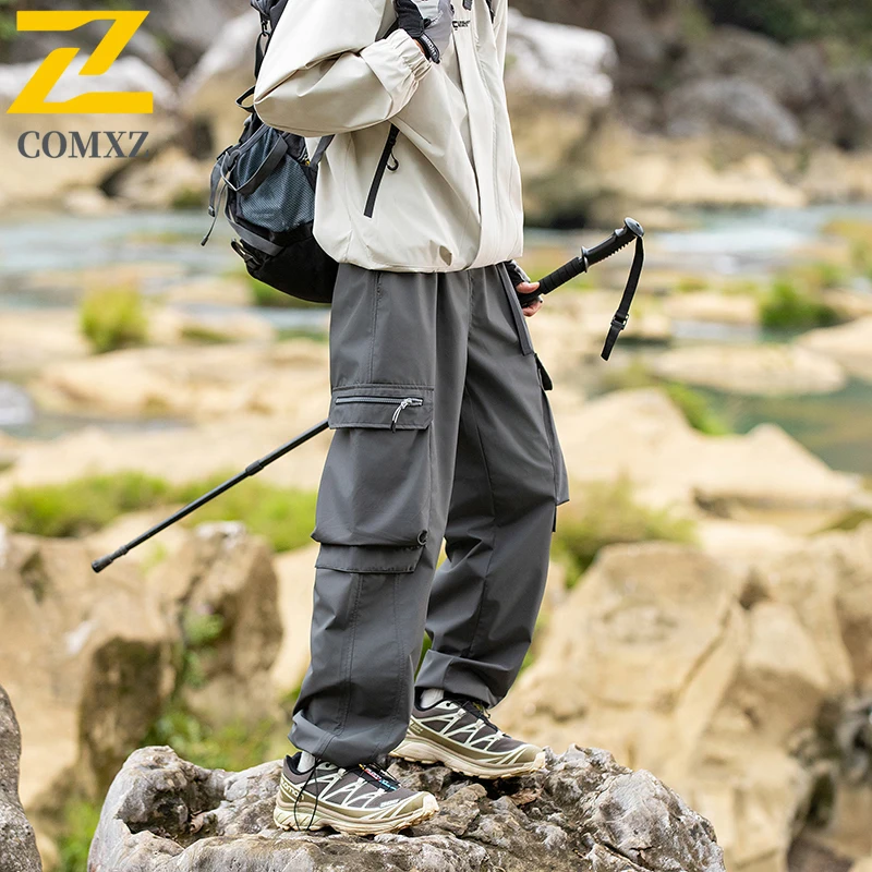 Men's Mountain Cargo Trousers Autumn Relaxed Lightweight Street Style Trousers Outdoor Trailblazing Essential Workwear Pants