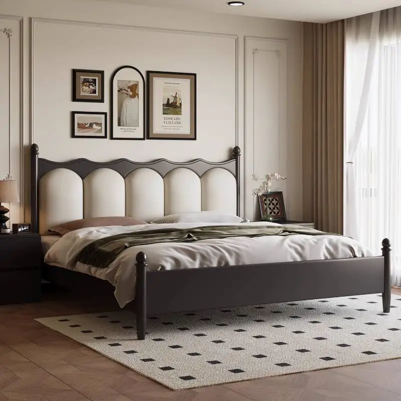 

Modern Cheap Double Bed Nordic Vintage Wooden Storage Cloud Double Bed Lit Luxe Japanese Adults Camas De Dormitorio Furniture