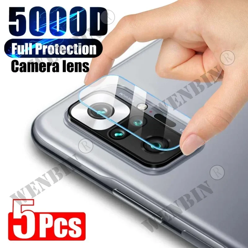 Protecteur d'objectif d'appareil photo pour Redmi, verre de protection à couverture complète pour Redmi Note 14 13 Pro 12 Pro Xiaomi 14T 13T Pro, film d'appareil photo, 5 pièces