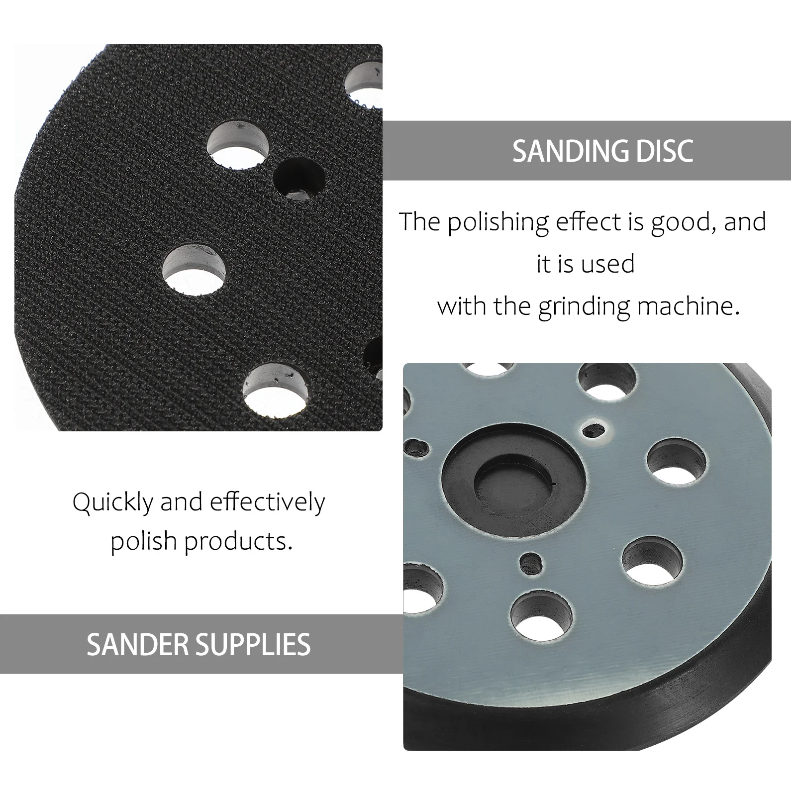 

8-Hole Electric Polishing Disc Premium Hook Loop Sander Pad for Dust Pickup Fast Sanding Replacement Use Hook Loop Sander Disc