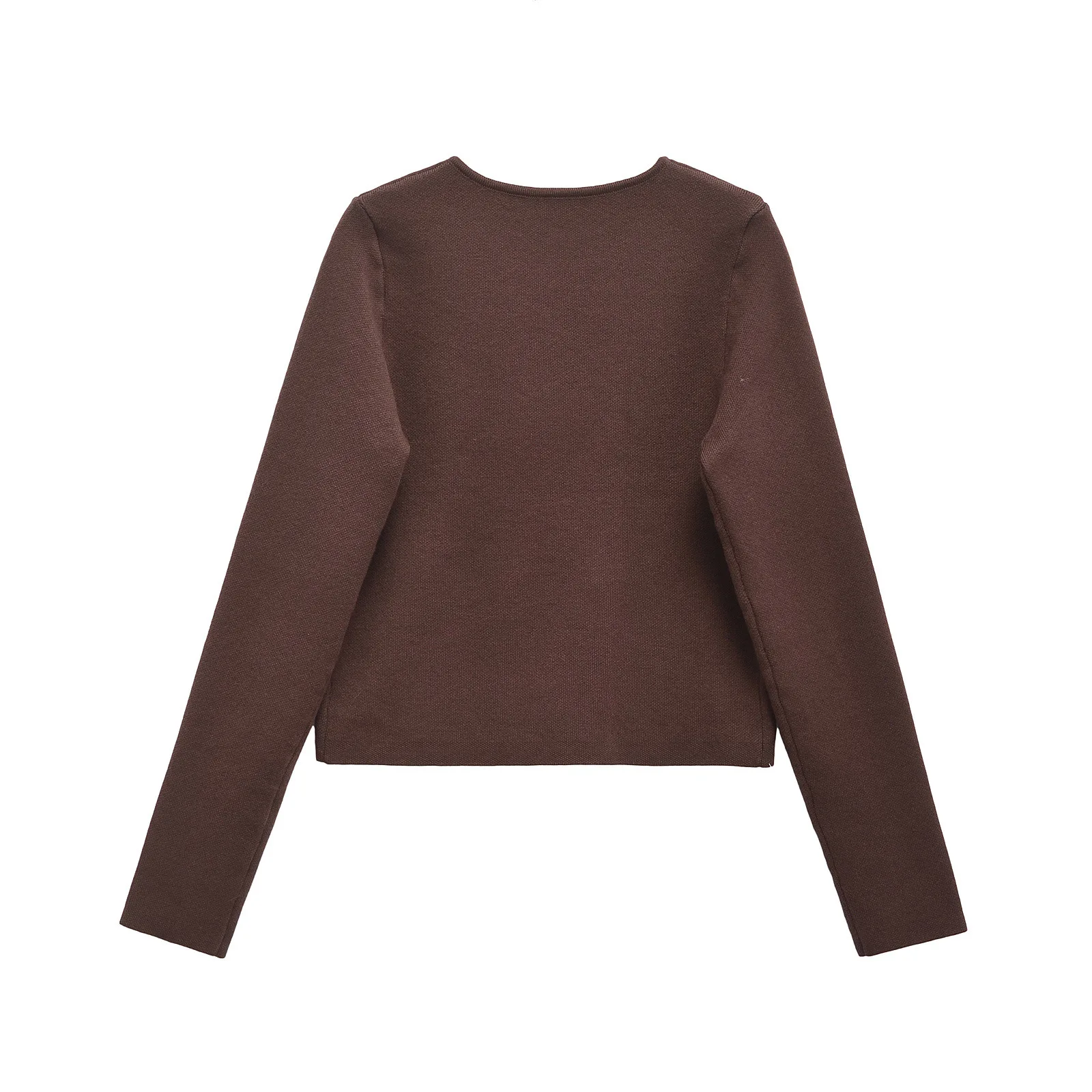 TAOP&ZA Kardigan Rajutan Lengan Panjang Kerah Ganda Serbaguna Mode Baru Gaya Eropa dan Amerika Wanita untuk Wanita