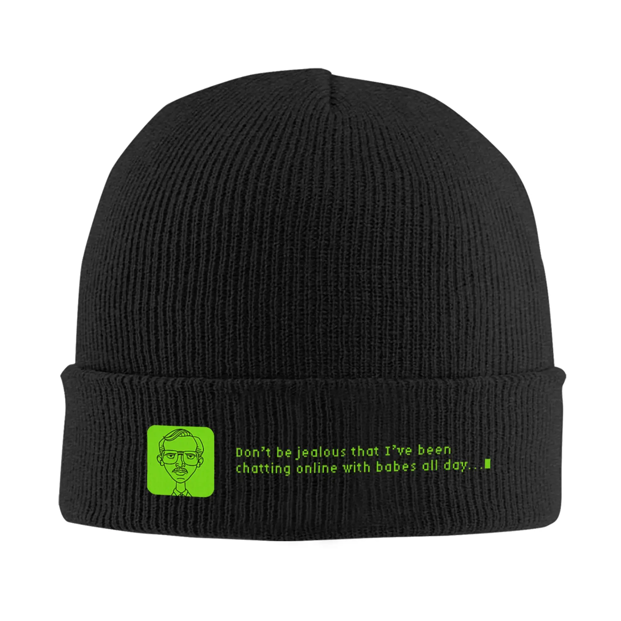 Napoleons Kipland Chatting Online Pixel Knitted Hat Beanies Autumn Winter Hats Acrylic New Arrival Dynamites Cap for Men Women