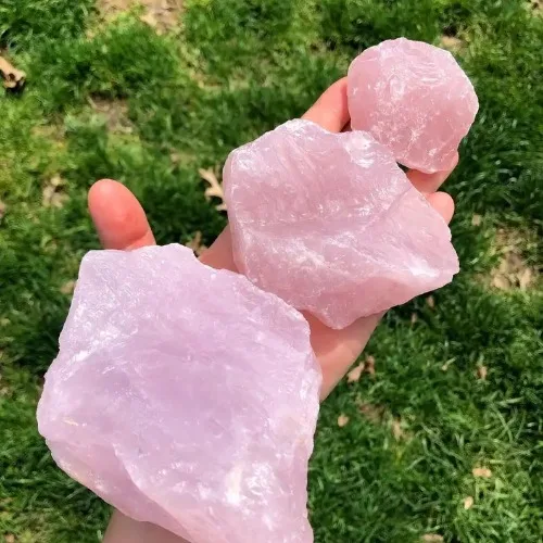 Love Stone Quartz 3-8cm Rough Rose  Raw Crystal Quartz Rose Quartz Pink Natural Crystal  Fairy Stone