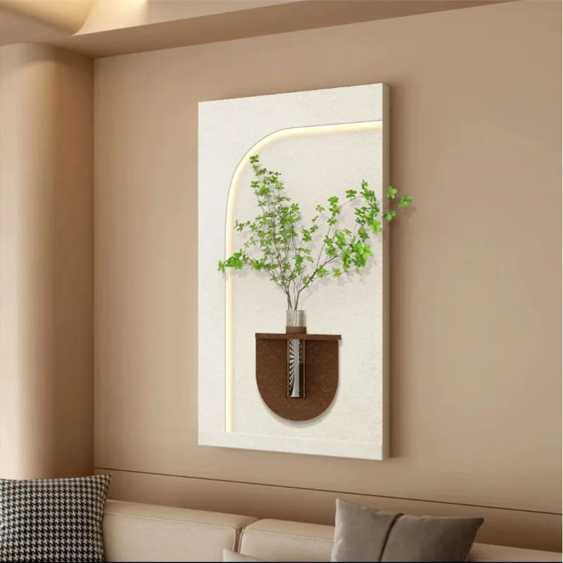 

Hydroponic green plant decorative painting sandstone lighting painting entrance murals living room background wall study hanging