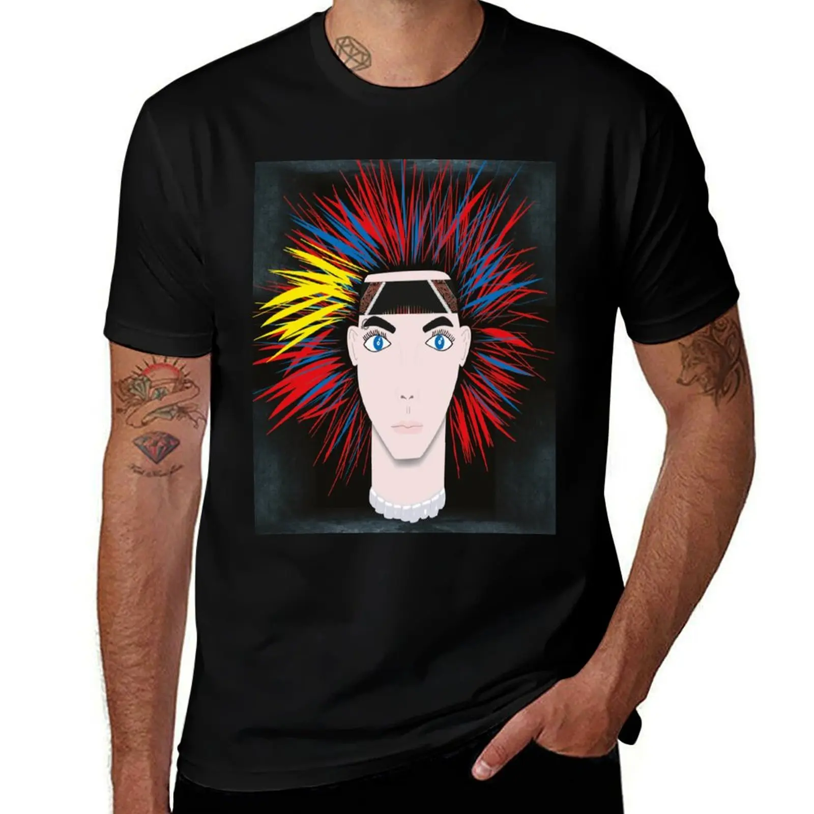 

Bil Kaulitz, Tokio Hotel Illustration T-Shirt t shirt for man 100 percent cotton man t shirt luxury T-shirt