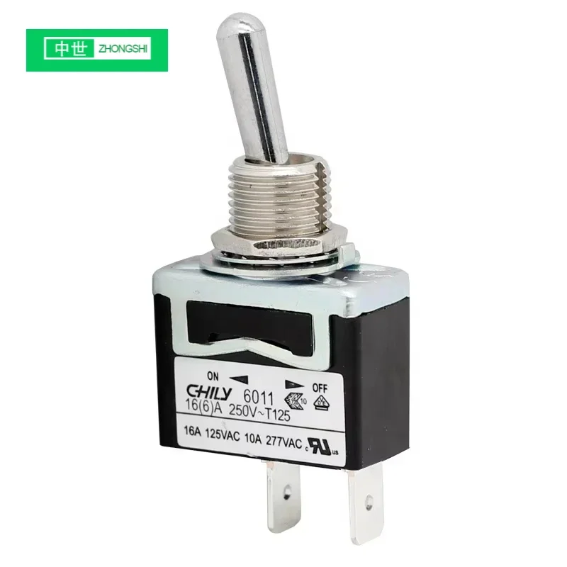 Chily 6011 6012 250V 16A ON OFF ON 2PIN 3 Pin SPST Marine Metal US Cert Toggle Switch
