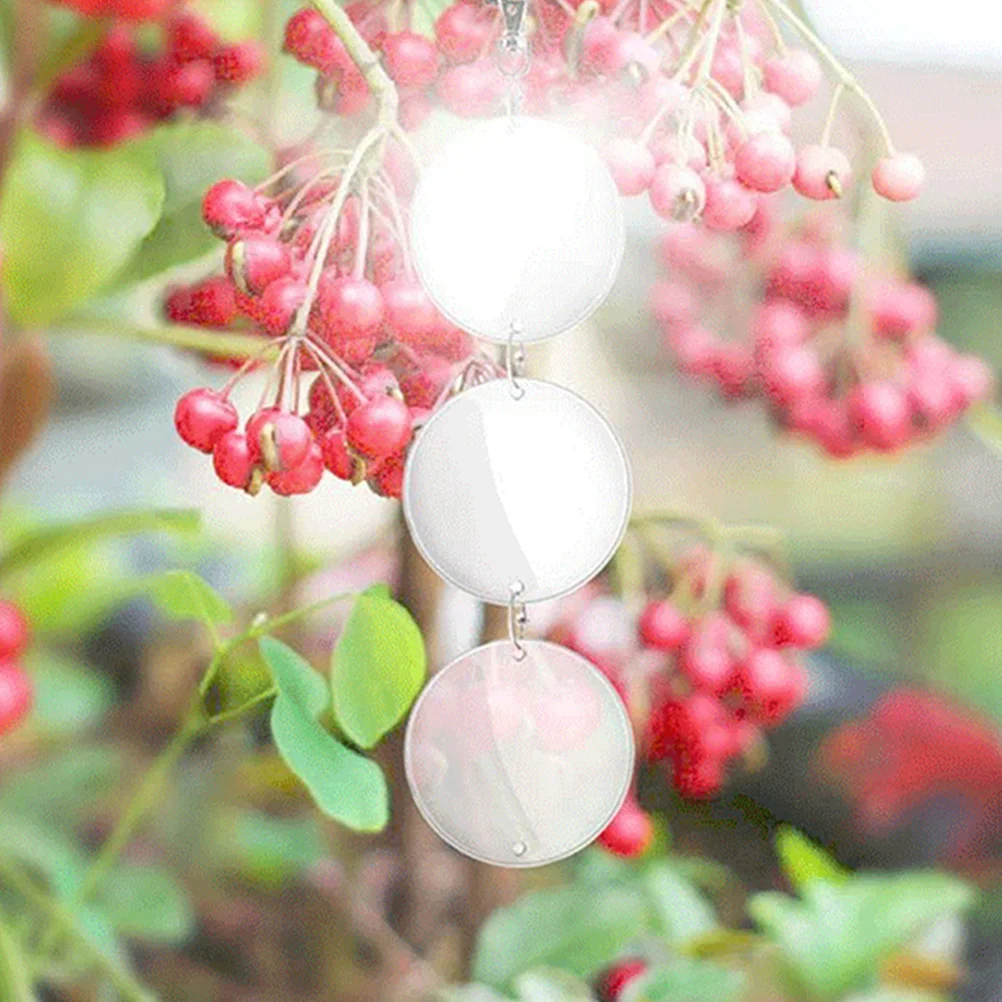 

8pcs Reflective Bird Repellent Discs 360 Degree Rotating Acrylic Spiral Scare Devices Keep Birds Away Garden Yard Orchard
