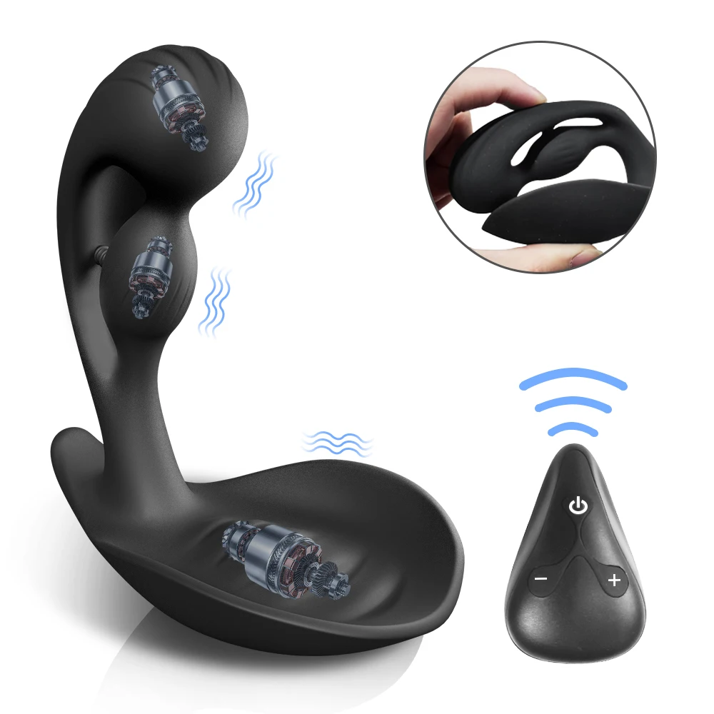 Anal Sex Toy Remote Control Prostate Massager Vibrator Men Testicular Exercise Stimulator 10 Vibrating Modes Butt Plug For Woman