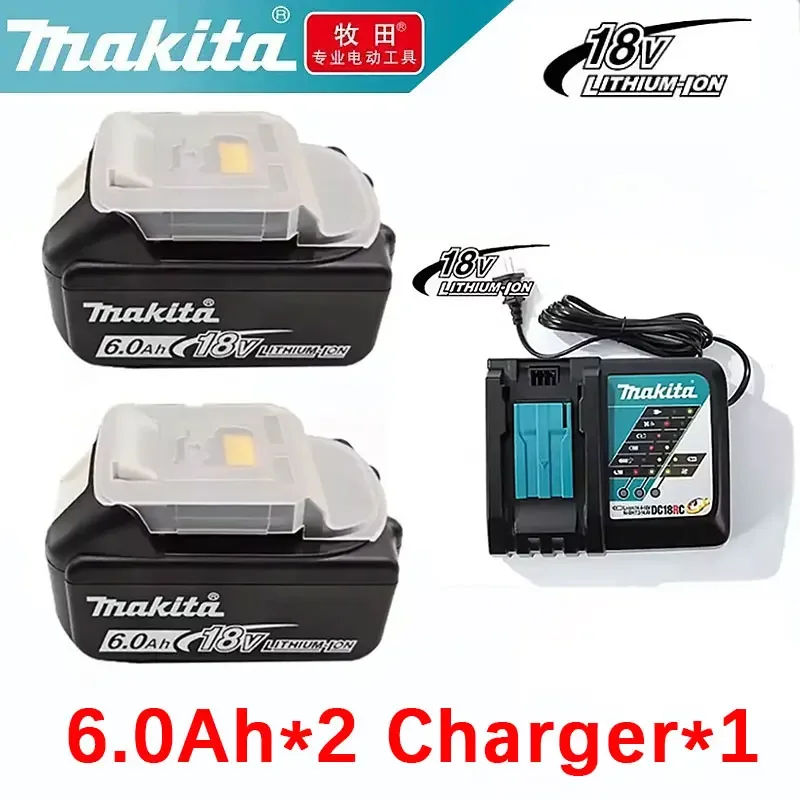 100% NIEUWE Makita Batterij 18 v 6000 mAh BL1860 BL1850B BL1850 BL1830 batterij & oplader 18 v Vervanging Power Tool Batterijen