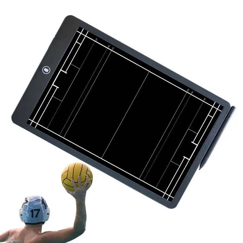 LCD Writing Tablet For Adults 16-Inch Soccer Tactics Board LCD Writing Pad Soccer Coaches Clipboard Strategy LCD Writing Tablet