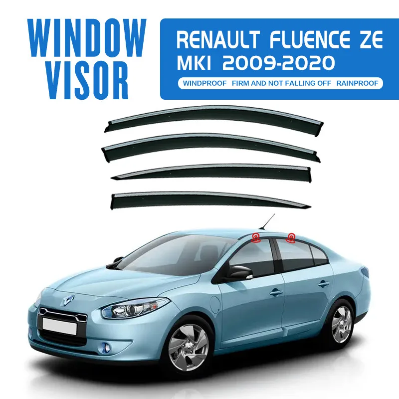 

For RENAULT FLUENCE ZE 2020 Car Window Visor Awning Shelters Windshield Side Window Rain Sun Shade Auto Accessories