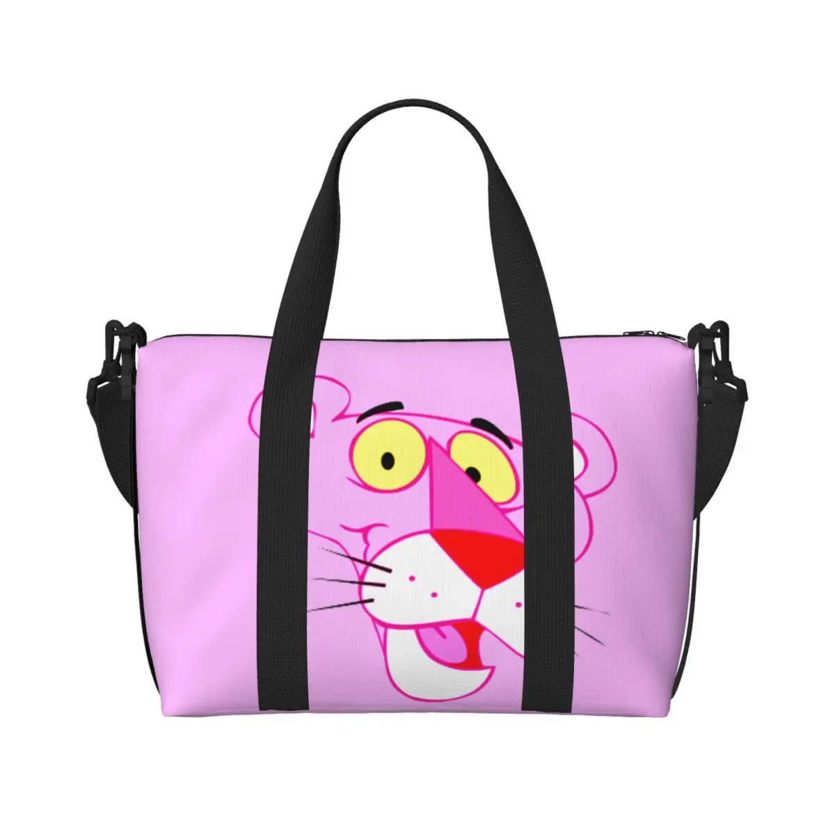 

Custom Large Panthers Tote Bag Women Cartoon Shopping Shoulder Gym Beach Travel Bag