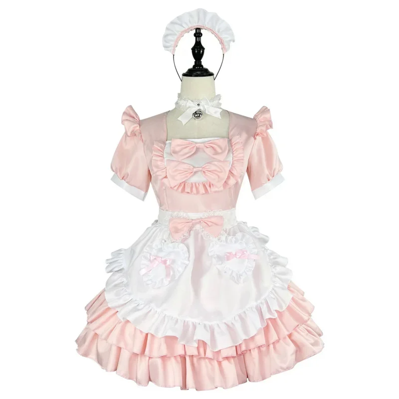 Vestido Kawaii de talla grande, disfraces de Cosplay, trajes de sirvienta dulce para colegiala, vestido victoriano de Anime, Cosplay gótico japonés de Lolita