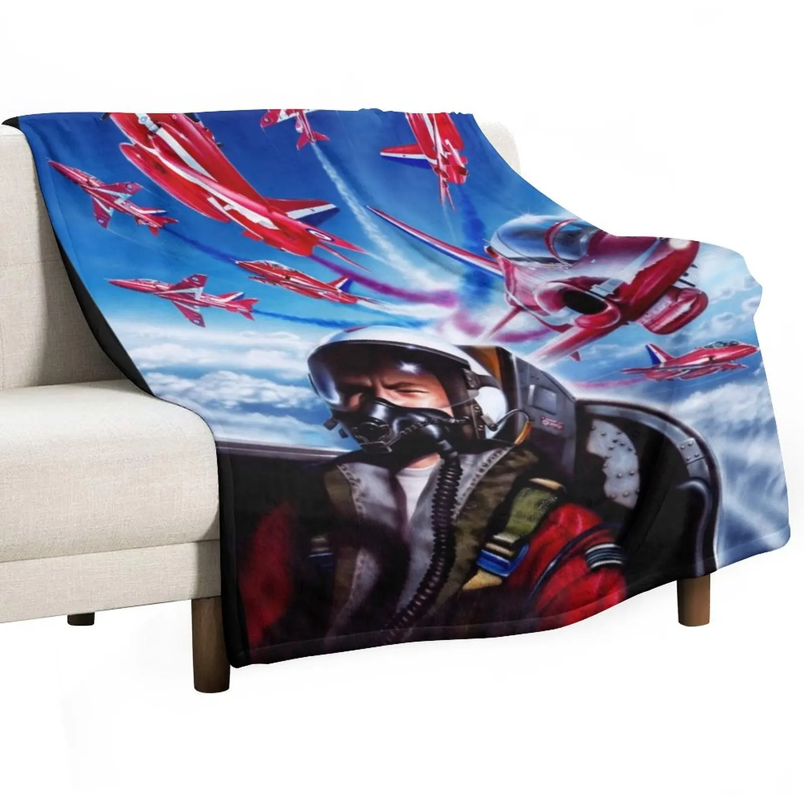 

The Red Arrows Throw Blanket Flannel Fabric Soft Stuffeds Luxury Blankets