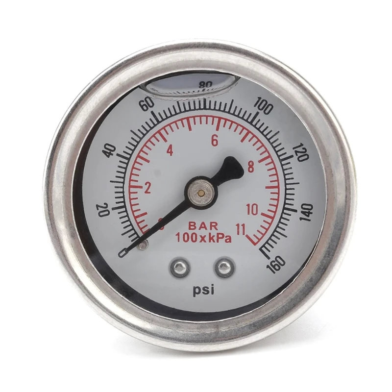 F1CF Pressure Gauge For Auto Engine 0-160psi Wide Compatibility 1/8 NPT Thread