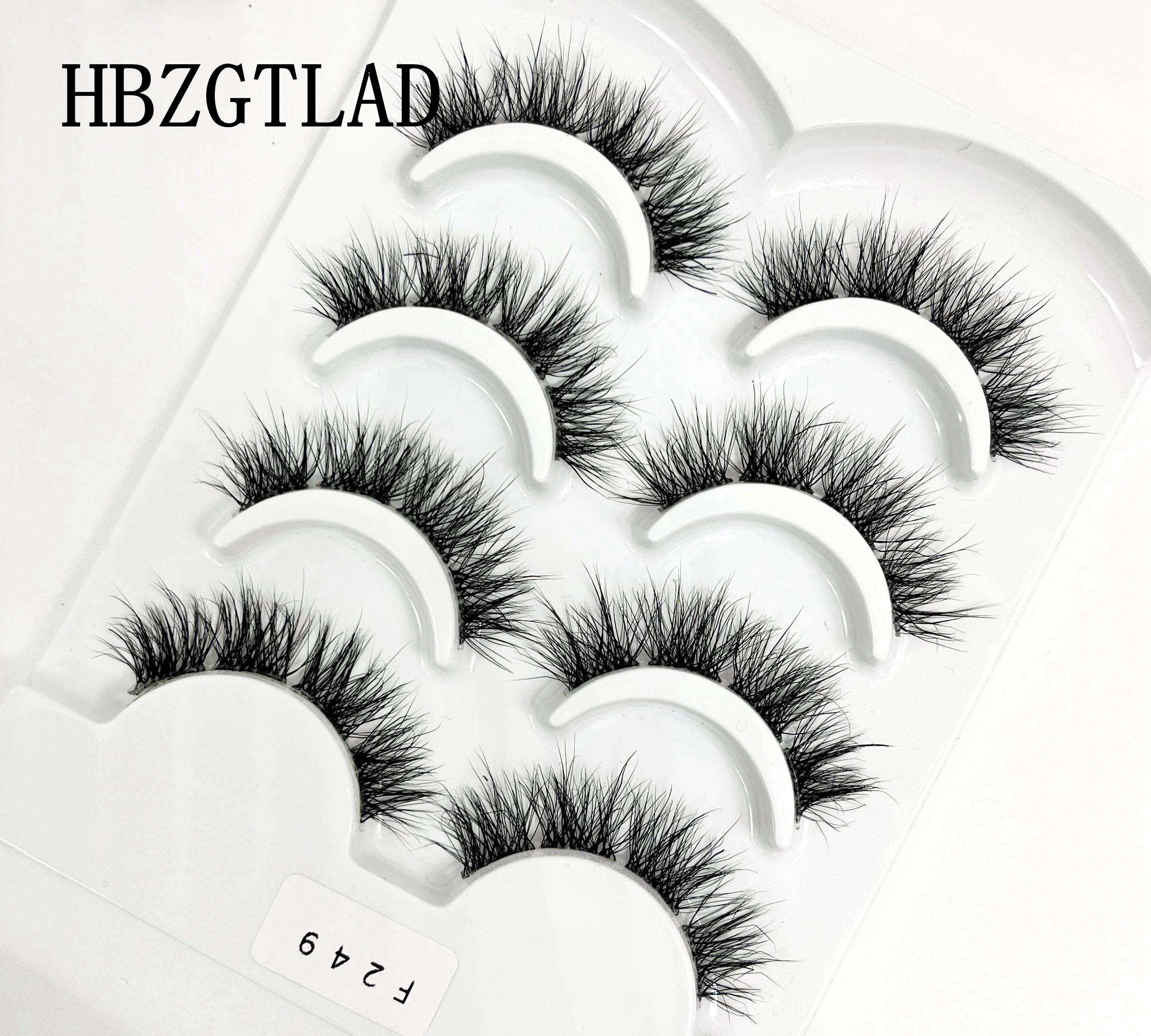 NEW Real Mink Eyelashes 4 pairs lashes invisible band mink lashes reusable Transparent Terrier false eyelashes Wholesale Makeup