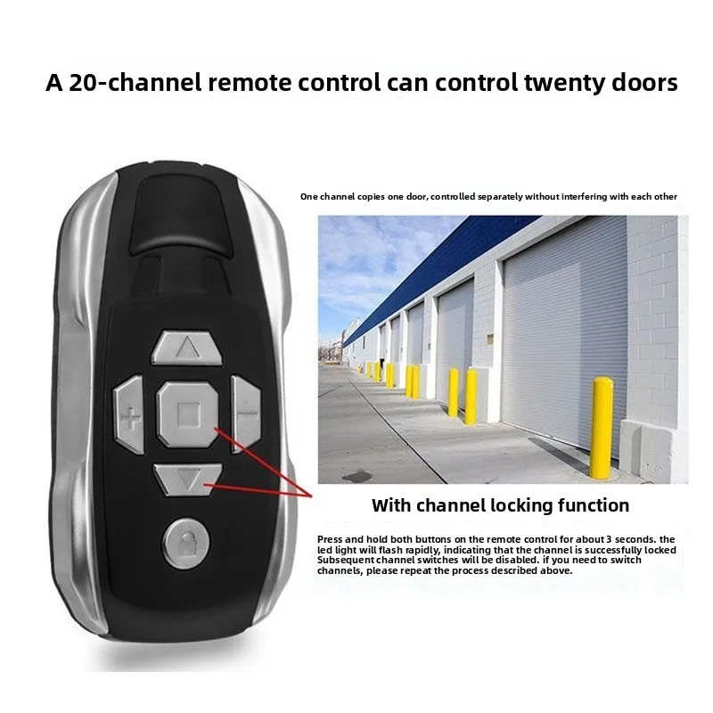 Control remoto para puerta de garaje de 20 canales, controlador de puerta multifrecuencia recargable, Control RF, duplicador de llaves de puerta clonada