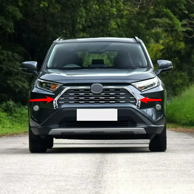 Front Middle Grille Grill Strip Decoration Cover Trim Fit For TOYOTA RAV4 RAV 4 XA50 2019 - 2024 Auto Accessories Exterior Refit
