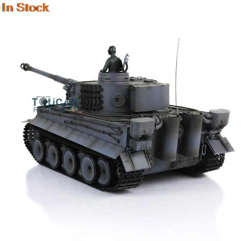 1/16 HENG LONG 7.0 Kunststoff-Version Deutscher Tiger I RC Panzer 3818 Radiomodell mit Soundsystem BB-Shooting-Einheit BB-Pellets TH17246-SMT4