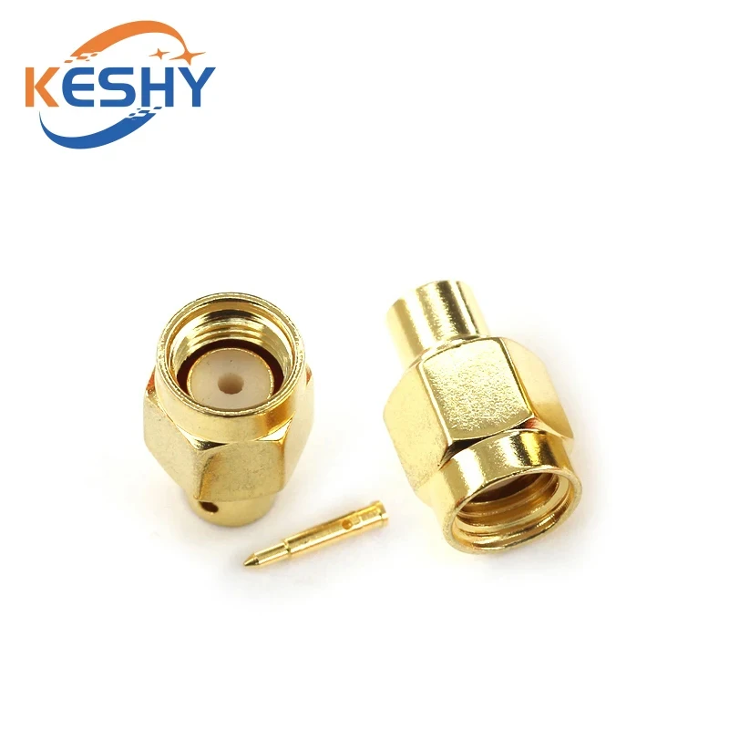 SMA-JB2/KB2/KFB2 Straight Elbow Male Female Soldering RP RG405 086 Cable RF Coaxial Connector Copper SMA Connector