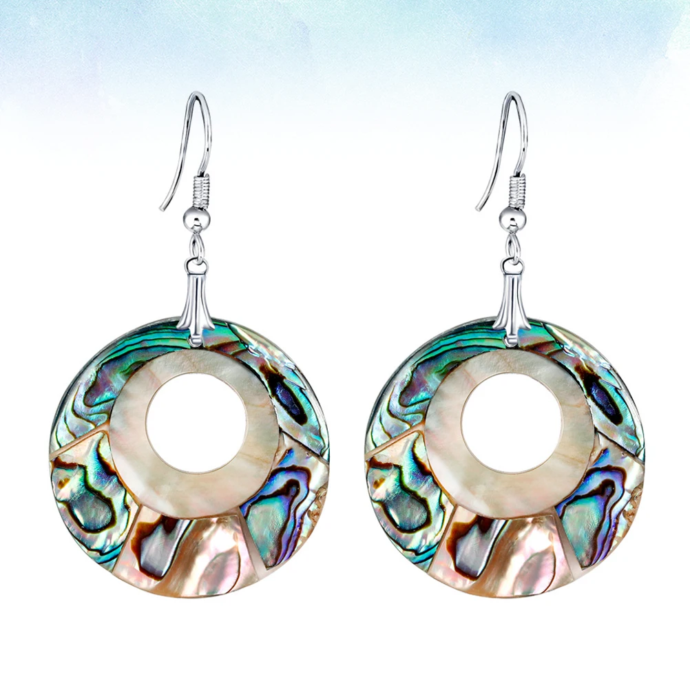 

Abalone Earrings Eardrop Jewelry Lightweight Fashionable Daily Wear Party Accessory Gift for Girlfriend Wife Friends