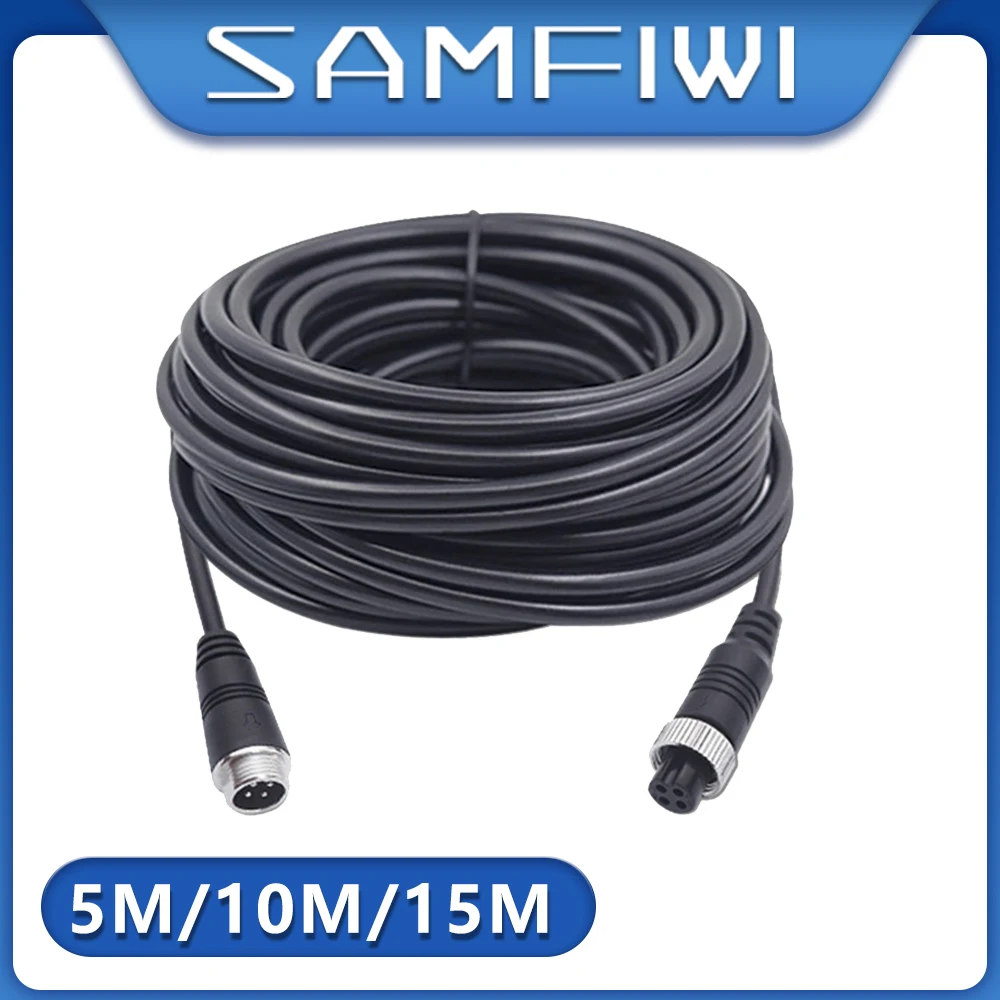 5M/10M/15M/20M 4 pin aviation vehicle cctv camera waterproof extension cable 4-Pin Aviation Video Cable backup camera wire