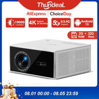 ThundeaL TDA7W Full HD 1080P Projector Android 13 WiFi6 2G 32G Projetor 4k Video TDA7 Voice Control 3D Smart Home Theater Beamer