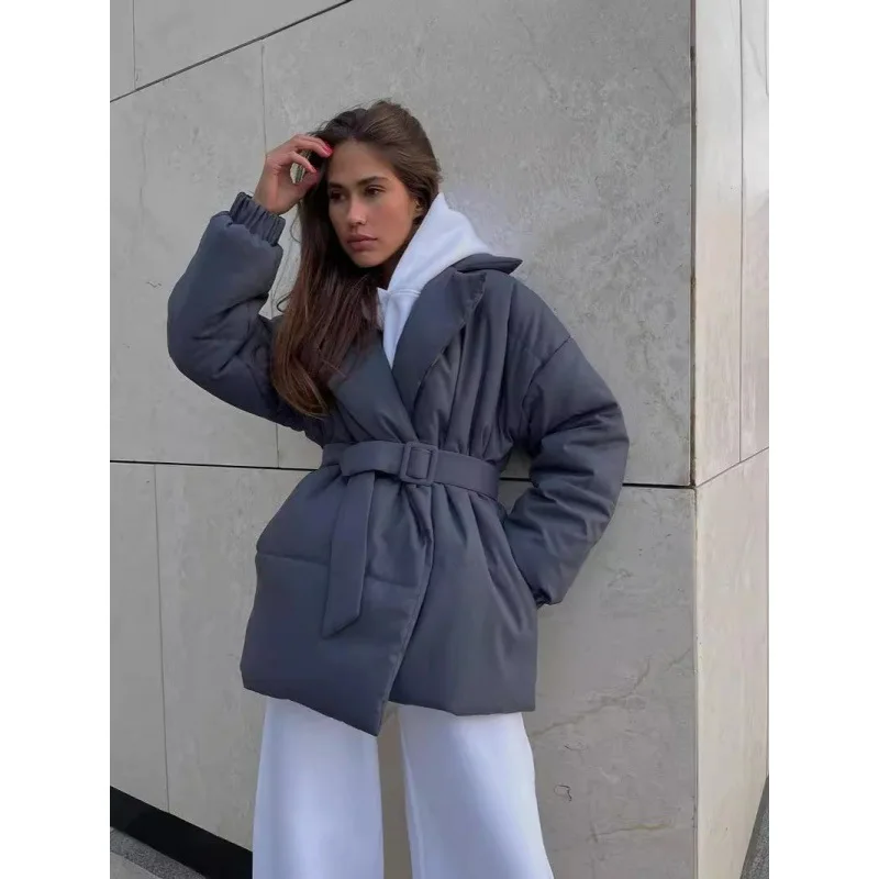 

Women's Vintage Bread Jacket Cotton Jacket Winter Loose Parkas Coat Outwear Office Ladies Warm Quilted Jacket