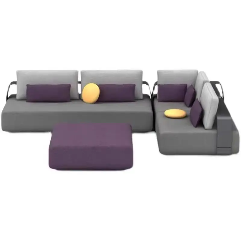 

Outdoor aluminum alloy sofa combination designer courtyard garden waterproof sunscreen bed outdoor open-air balcony furniture