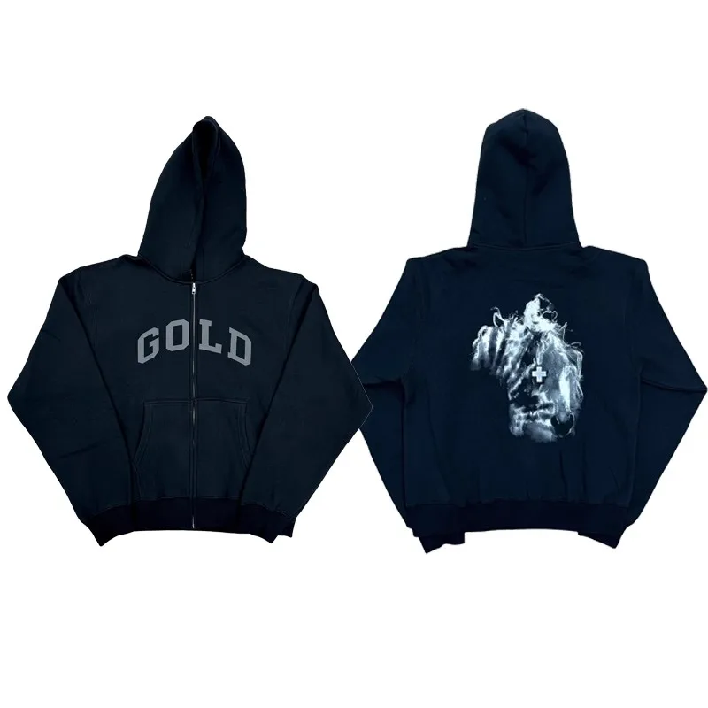 

Золотая толстовка с капюшоном 2hollis US Tour Merch, ограниченная серия, с капюшоном и принтом WY1414