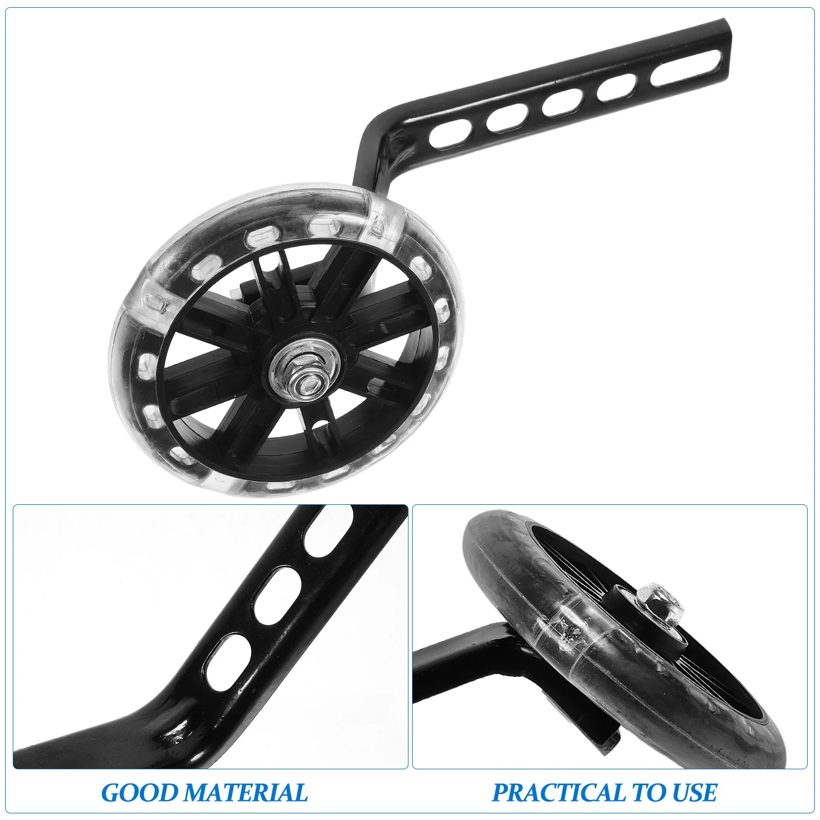 

1 Pair Wear-Resistant Training Replaceable Bike Stabilizers Durable Auxiliary Wheels For Kids Easy Install Children'S Bike