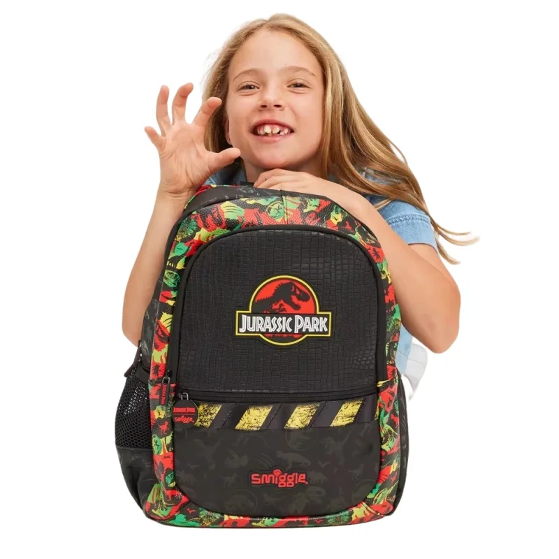 2024 New Hot Australian Smiggle Backpack Dinosaur Backpack Dining Bag Water Bottle Cartoon Stationery Set Students Study Gifts