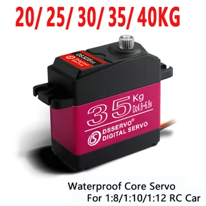 1X Servo Tahan Air 20Kg 25Kg 30Kg 35Kg 40Kg Servo Kecepatan Tinggi Perlengkapan Logam Servo Digital RC Baja Servo untuk Mobil RC Skala 1/8 1/10 6 servo mobil rc penjualan terbaik - №