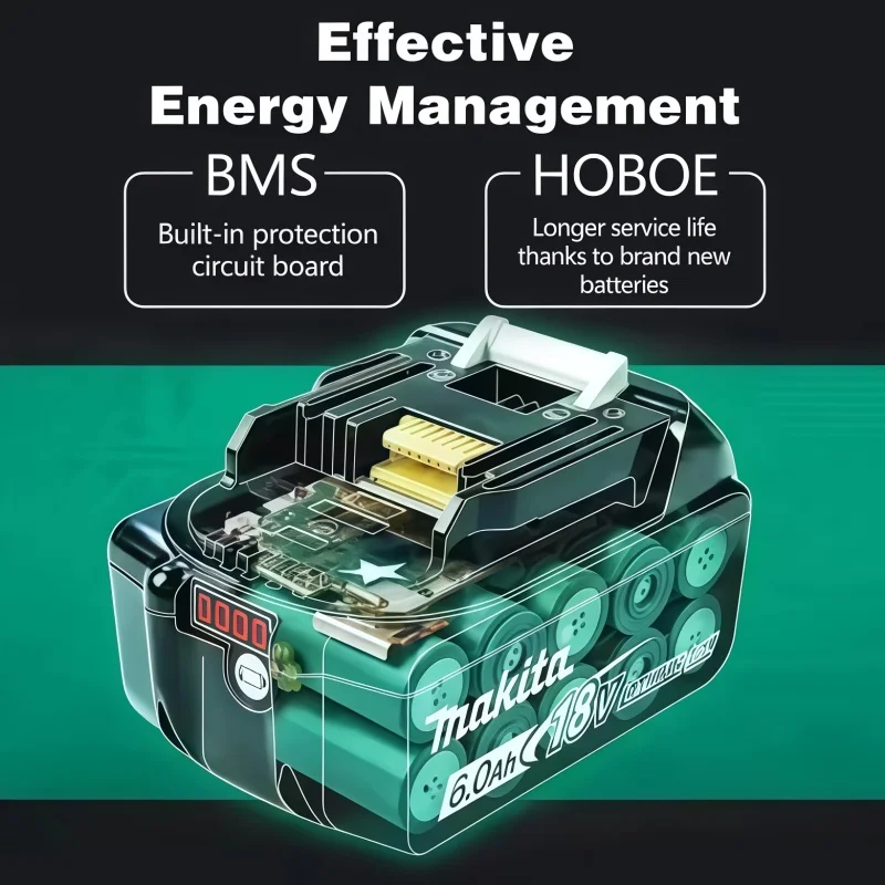 2026 Authentic Makita 6.0Ah 18V Battery Hot Selling 18V Tools Battery Replaceable DHR202 DJV182 DDF487 DTW700 DGA404 DTD173 - view 4