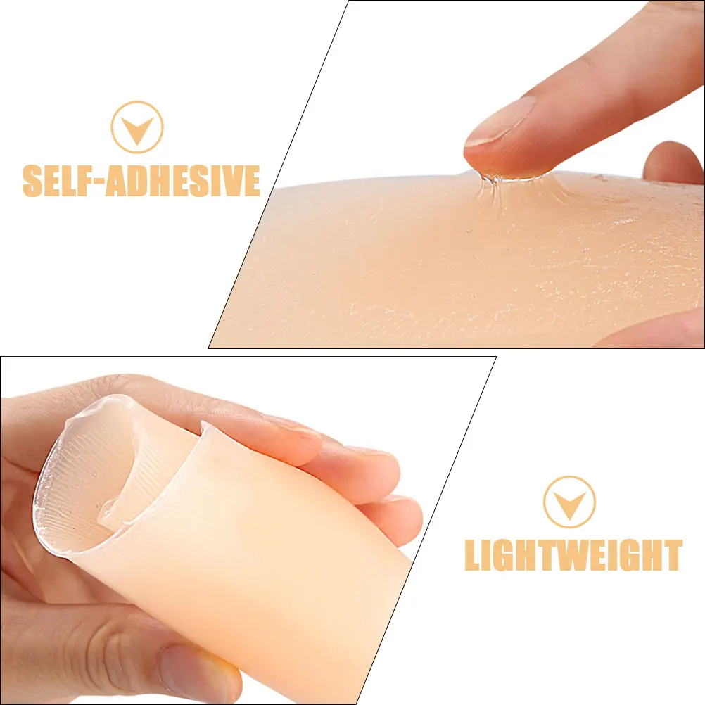 

Silicone Leg Pads Self Adhesive Calf Straightener Patches 1 Pair Skin Color Universal Size Anti Wear ProtectorsBreathable
