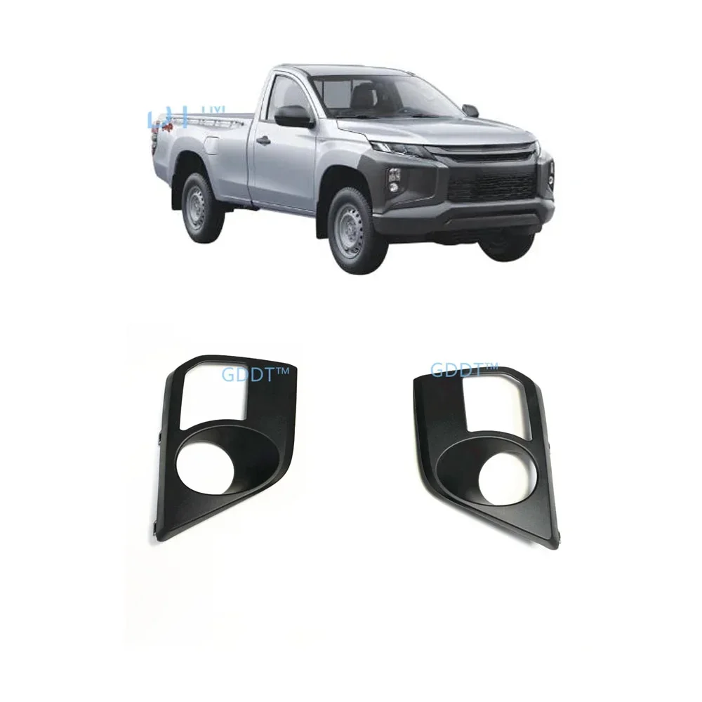 

2 Pcs Fog Lamp Cover for L200 2019-2021 Front Clearance Light Frame for Triton Pick Up Front Bumper Lamp Cover