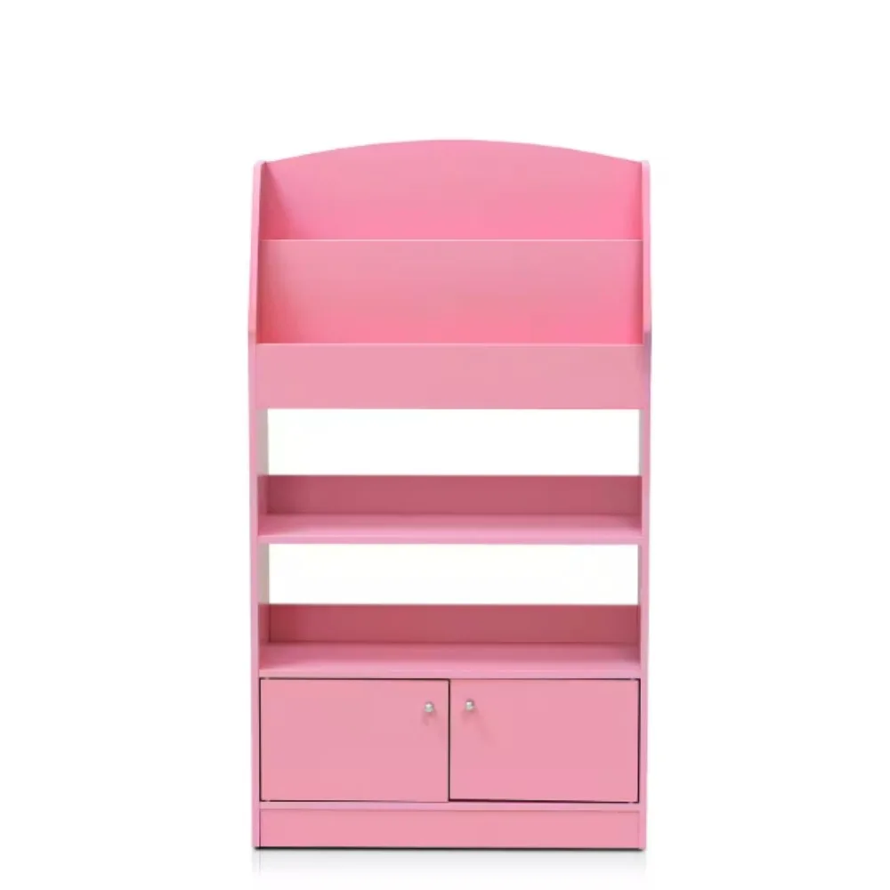 

43.31 in. Wood 5-shelf Etagere Bookcase with Doors
