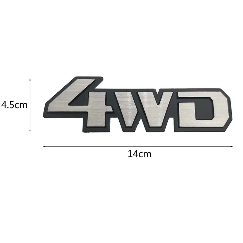 3D Auto Car Styling Chrome Metal Sticker 4WD Emblem Badge Rear Decal Logo for Toyota Impreza Subaru Honda 4X4 Off Road SUV 4WD - view 4